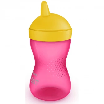 Cana Philips Avent SCF804/04, 300 ml, 18 luni +, Roz/Galben