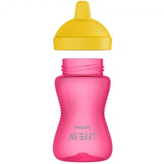 Cana Philips Avent SCF804/04, 300 ml, 18 luni +, Roz/Galben