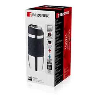 Cana termos Bergner Black Travel, 400ml