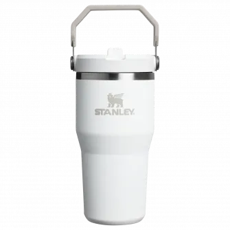 Cana termos cu pai pliabil Stanley The IceFlow Flip Straw 2.0 Tumbler 0.6L, 10-12044-043, alb