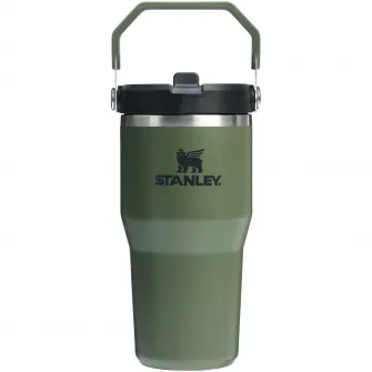 Cana termos cu pai pliabil Stanley The IceFlow Flip Straw 2.0 Tumbler 0.6L, 10-12044-051, verde