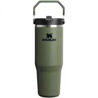 Cana termos cu pai pliabil Stanley The IceFlow Flip Straw 2.0 Tumbler 0.89L, 10-12043-077, verde