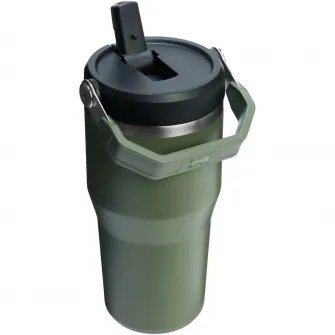 Cana termos cu pai pliabil Stanley The IceFlow Flip Straw 2.0 Tumbler 0.6L, 10-12044-051, verde