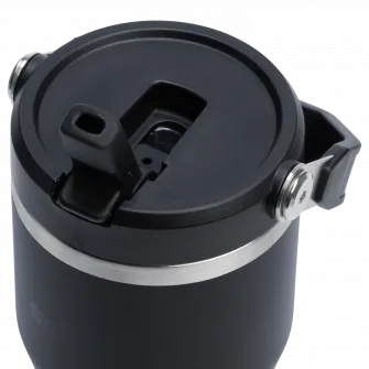 Cana termos cu pai pliabil Stanley The IceFlow Flip Straw 2.0 Tumbler 0.6L, 10-12044-045, negru