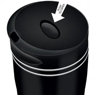 Cana termos Lamart Manq, 360 ml, 20 x 7.5 cm, negru