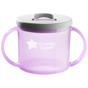 Cana Tommee Tippee First Cup, 190 ml, 4 luni +, Mov, 1 buc