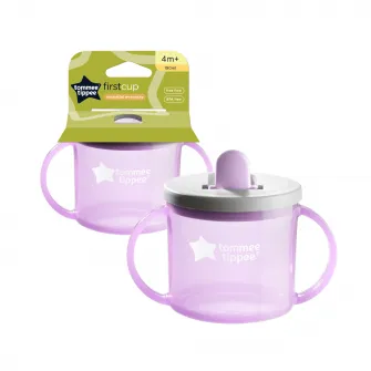 Cana Tommee Tippee First Cup, 190 ml, 4 luni +, Mov, 1 buc