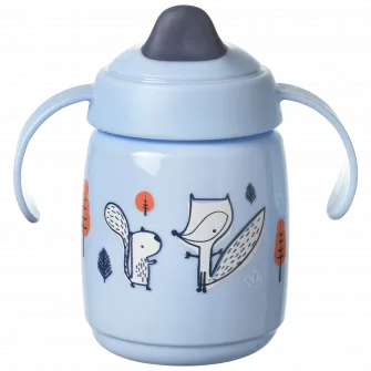 Cana Tommee Tippee Sippee cu protectie BACSHIELD ™ si capac, 300 ml, 6 luni +, Albastra, 1 buc