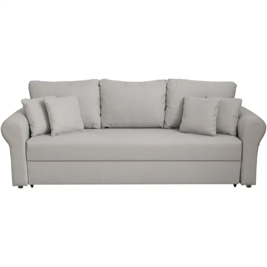 Canapea extensibila Kring Sara, 235x90x80 cm, suprafata dormit 190x130 cm, culoare argintiu