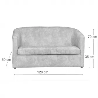 Canapea Nefmob Fretta 120x60x70 cm, culoare Maro Antichizat