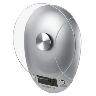 Cantar de bucatarie Xavax Milla 00106993, 5 kg, functie tara, oprire automata, argintiu