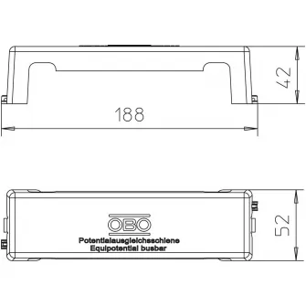 Capac pentru bara echipotential OBO BETTERMANN 5015200, 1809 30 AH, 200mm