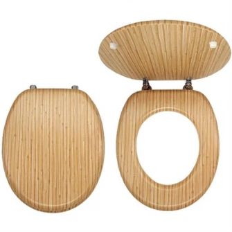 Capac WC Ferro Bambus, lemn de bambus, 44x37.5 cm