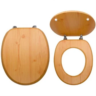 Capac WC Ferro Borovice, lemn de pin, natur, 44x37.5 cm
