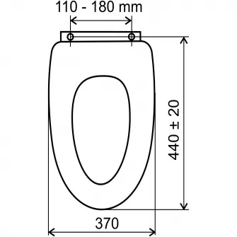 Capac WC Ferro, inchidere lenta, duroplast, 43.5x37.2cm, decor natura