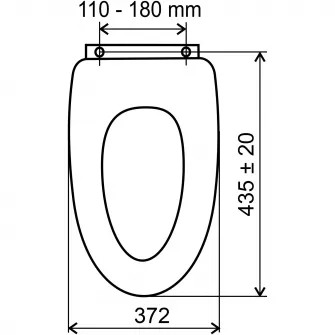 Capac WC Ferro, inchidere lenta, MDF, 43.5x37.2cm, decor piatra