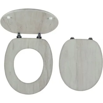 Capac WC Ferro, MDF, 44.7x38cm, decor stejar catifelat