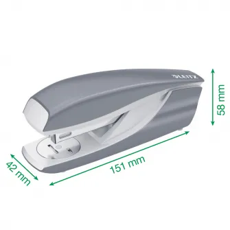Capsator metalic Leitz WOW 5502 NeXXt Series, 30 coli, 200 capse P3 incluse, rosu