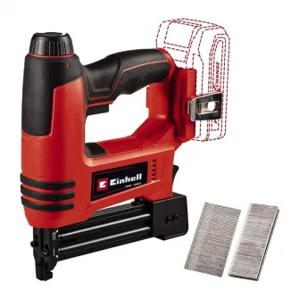 Capsator pe acumulator Einhell TE-CN 18 Li - Solo, 18 V, tehnologia PXC, 300 de cuie (32 mm), 300 de capse (19 mm), 20 capse/min, fara acumulator/incarcator
