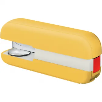 Capsator plastic Leitz Cosy 5567, 30 coli, 200 capse P3 incluse, galben chihlimbar