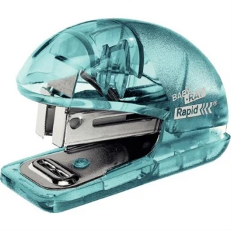 Capsator plastic Rapid Colour'Ice F4, 10 coli, blister, 1000 capse 26/6 incluse, albastru