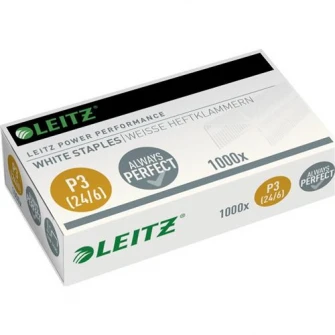 Capse Leitz Power Performance, 24/6 Albe, 1.000 buc/cutie