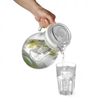 Carafa suc Hendi, cu tub gheata pentru racire, plastic transparent rezistent la zgarieturi, 2,2 l, ø15x26 cm