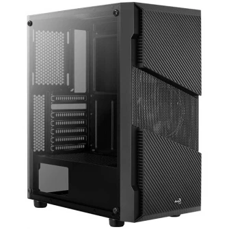 Корпус Aerocool Menace Saturn FRGB, Mid-Tower, без блока питания, ATX, черный