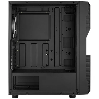 Корпус Aerocool Menace Saturn FRGB, Mid-Tower, без блока питания, ATX, черный