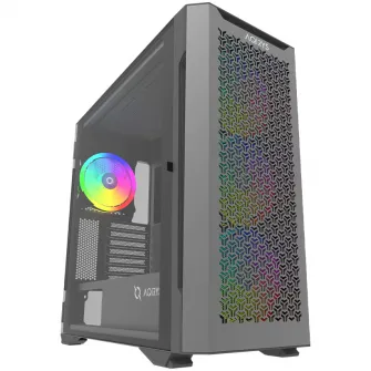 Carcasa AQIRYS Aquilla, Mid-Tower, fara sursa, E-ATX, Black