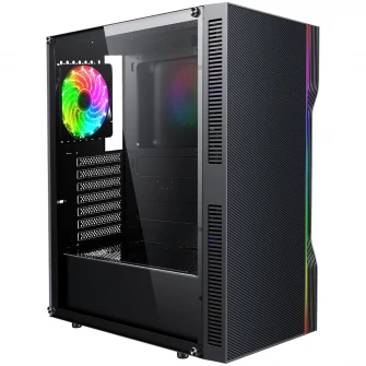 Carcasa AQIRYS Electra, Mid-Tower, fara sursa, ATX, Black