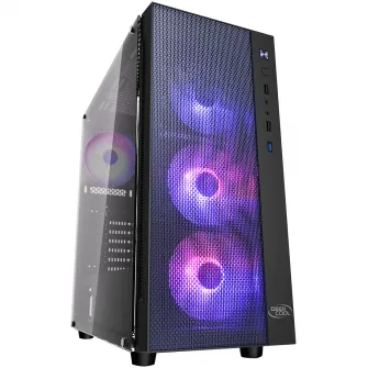 Carcasa DeepCool MATREXX 55 MESH ADD-RGB 4F, Mid-Tower, fara sursa, E-ATX, Black