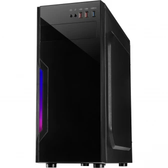 Carcasa Inter-Tech B-42 RGB, Middle Tower, ATX, fara sursa, Black