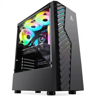 Корпус Segotep Nova V1, Mid-Tower, без блока питания, ATX, Черный