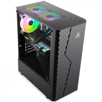 Корпус Segotep Nova V1, Mid-Tower, без блока питания, ATX, Черный
