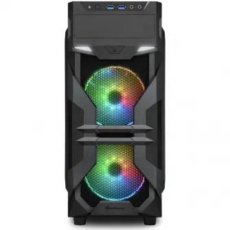 Carcasa Sharkoon VG7-W RGB, Mid-Tower, fara sursa, ATX, Black