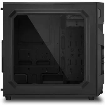 Carcasa Sharkoon VG7-W RGB, Mid-Tower, fara sursa, ATX, Black