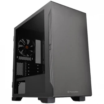 Carcasa Thermaltake S100 Tempered Glass, Mini Tower, fara sursa, mATX, Black