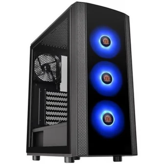 Корпус Thermaltake Versa J25 с RGB-подсветкой из закаленного стекла, средняя башня, без источника, ATX