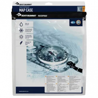 Carcasa TPU impermeabila Sea to Summit Map Large Clear, 33x28 cm, negru