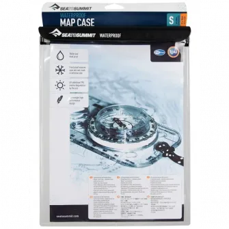Carcasa TPU impermeabila Sea to Summit Map Small Clear, 30x21 cm, negru
