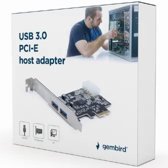 Card adaptor Gembird, PCI-Express la 2 x USB 3.0, UPC-30-2P