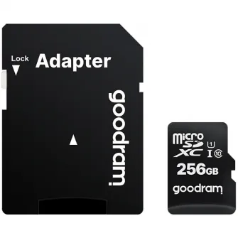 Card de memorie microSDXC Goodram 256GB,UHS I,cls 10 + adaptor, M1AA-2560R12