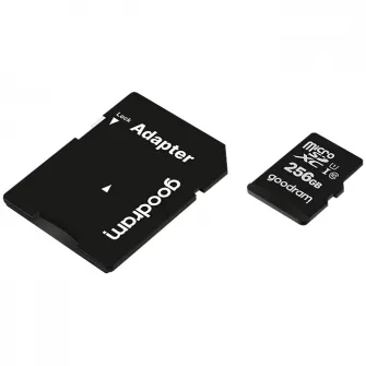 Card de memorie microSDXC Goodram 256GB,UHS I,cls 10 + adaptor, M1AA-2560R12