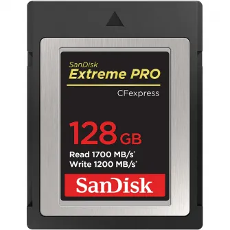 Карта памяти SanDisk Extreme PRO CFexpress Card Type B, 128GB, 1700MB/s Read, 1200MB/s Write