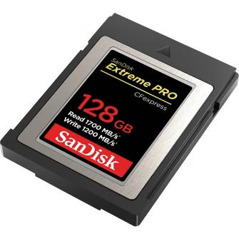 Карта памяти SanDisk Extreme PRO CFexpress Card Type B, 128GB, 1700MB/s Read, 1200MB/s Write