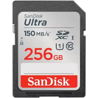 Card de memorie SanDisk SD Ultra, 256GB, SDXC, 150MB/s