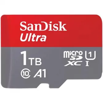 Card de memorie SanDisk Ultra microSDXC, 1TB, 150MB/s, A1, Class 10, UHS-I, SD Adapter