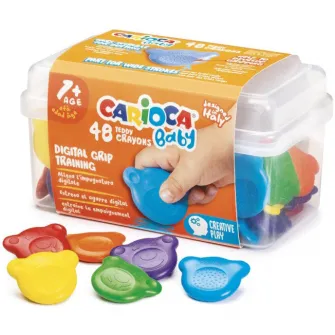 Carioca Baby 1+ creioane cerate Teddy 48buc/cut