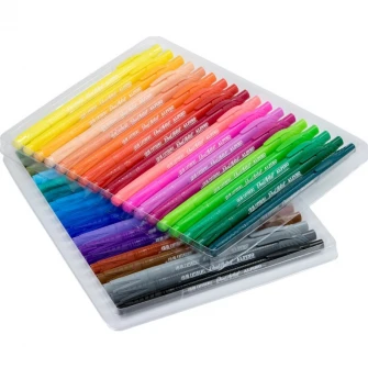Carioca cu 2 capete Alpino Dual Artist tip pensula, 36 culori/set
